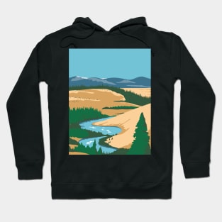 Kobuk Valley National Park in Arctic region of northwestern Alaska United States WPA Poster Art Color Hoodie